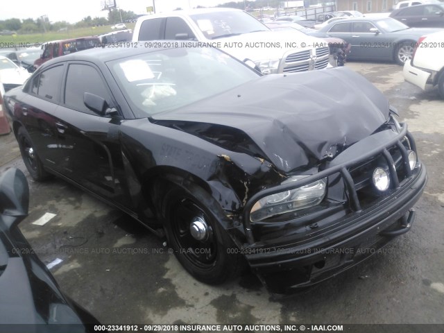 2C3CDXAT9EH150831 - 2014 DODGE CHARGER POLICE BLACK photo 1