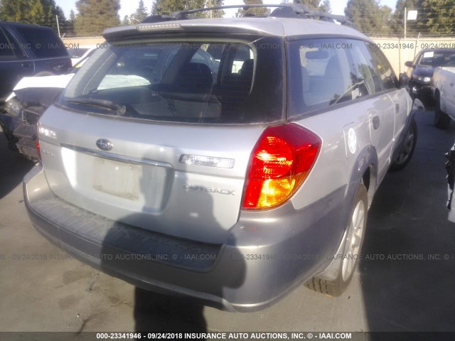 4S4BP61C866330633 - 2006 SUBARU LEGACY OUTBACK 2.5I SILVER photo 4