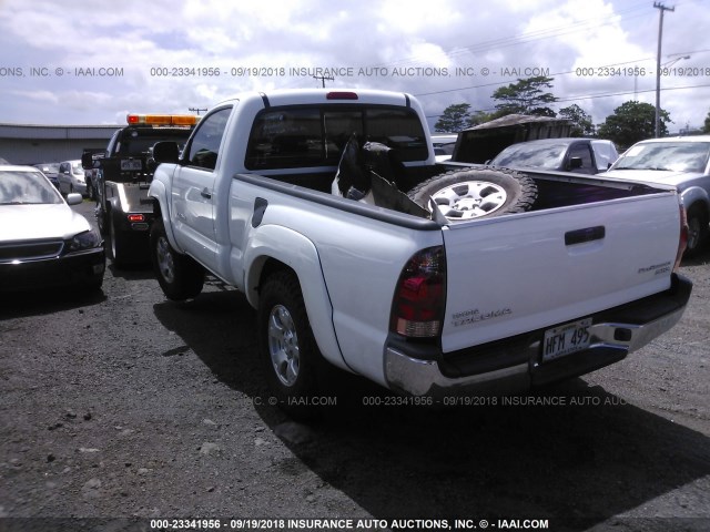 5TENX62N75Z060474 - 2005 TOYOTA TACOMA PRERUNNER WHITE photo 3