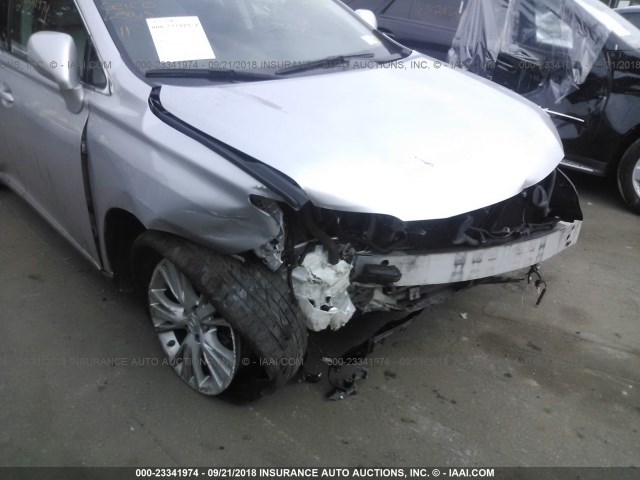 JTJBC1BA3B2422330 - 2011 LEXUS RX 450 SILVER photo 6