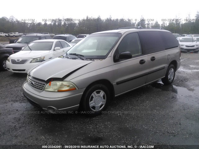 2FMZA51452BA42356 - 2002 FORD WINDSTAR LX TAN photo 2