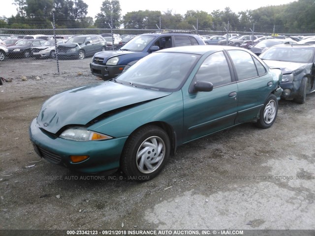 1G1JF5244V7271067 - 1997 CHEVROLET CAVALIER LS GREEN photo 2