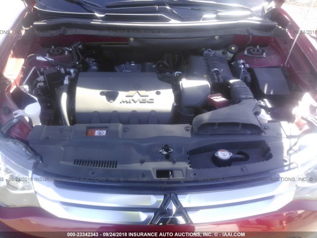 JA4AD2A37FZ008723 - 2015 MITSUBISHI OUTLANDER ES წითელი ფოტო 10
