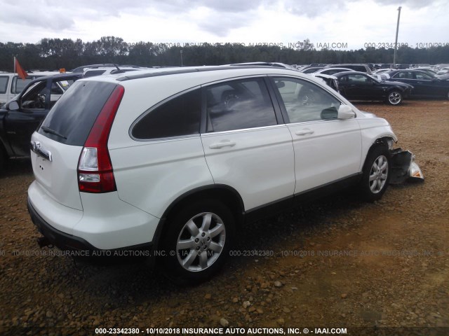 JHLRE38757C082637 - 2007 HONDA CR-V EXL WHITE photo 4