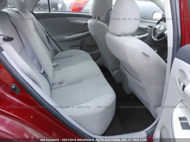 2T1BU4EE7DC103257 - 2013 TOYOTA COROLLA S/LE RED photo 8