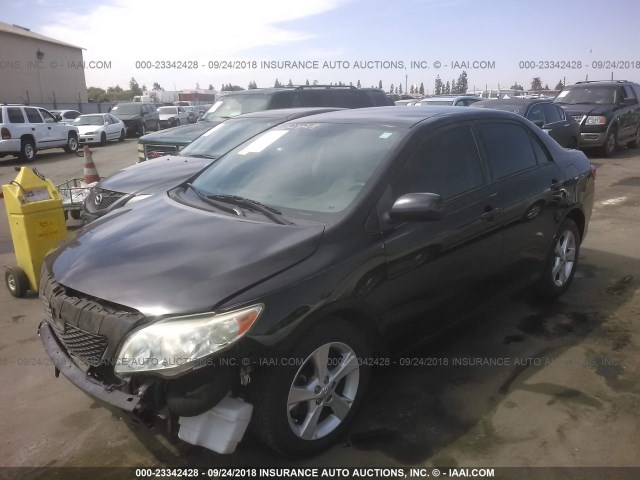 JTDBL40EX9J028771 - 2009 TOYOTA COROLLA LE/XLE BLACK photo 2