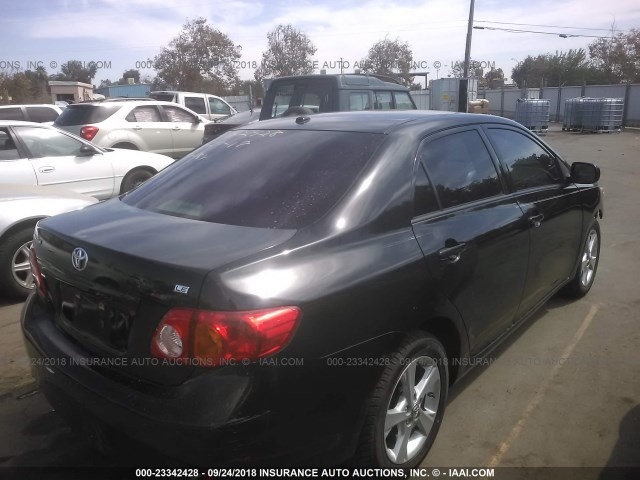 JTDBL40EX9J028771 - 2009 TOYOTA COROLLA LE/XLE BLACK photo 4