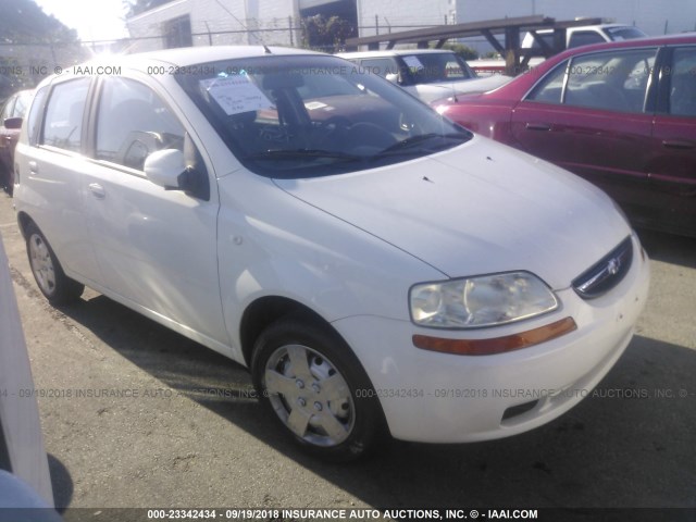 KL1TD66676B523598 - 2006 CHEVROLET AVEO LS WHITE photo 1
