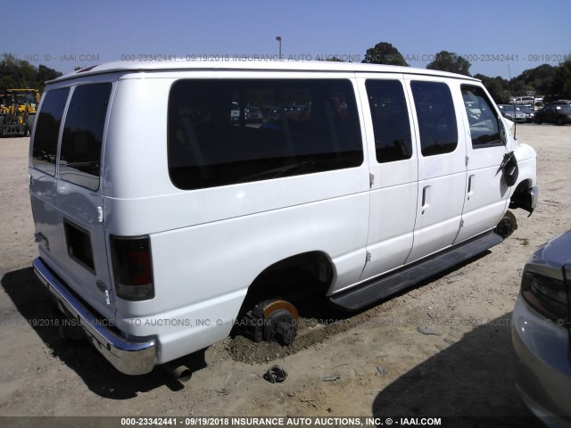 1FBNE31L28DA20762 - 2008 FORD ECONOLINE E350 SUPER DUTY WAGON WHITE photo 4