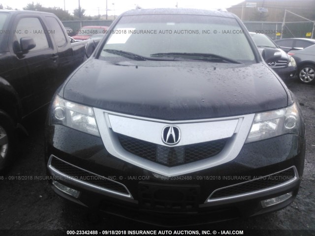 2HNYD2H59BH545299 - 2011 ACURA MDX ADVANCE BLACK photo 6