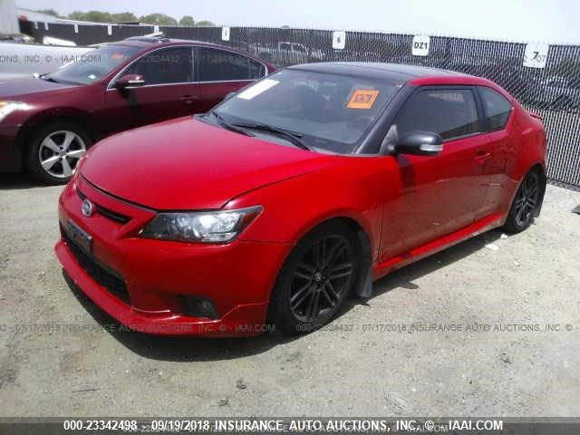 JTKJF5C70D3052931 - 2013 TOYOTA SCION TC RED photo 2