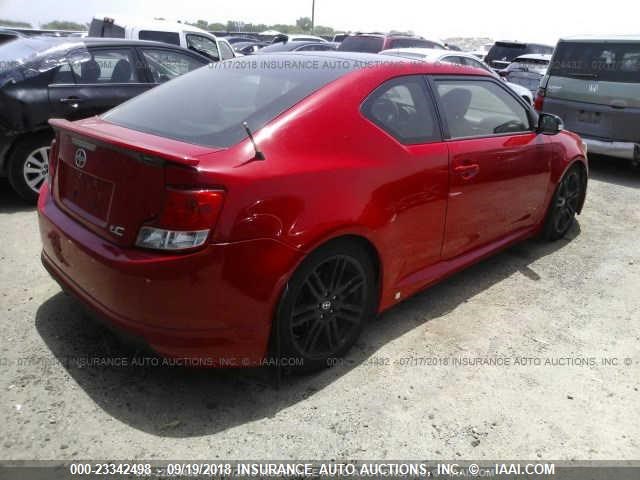 JTKJF5C70D3052931 - 2013 TOYOTA SCION TC 红色 照片 4