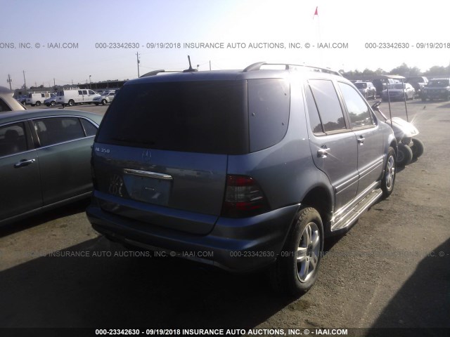 4JGAB57E45A555107 - 2005 MERCEDES-BENZ ML 350 BLUE photo 4