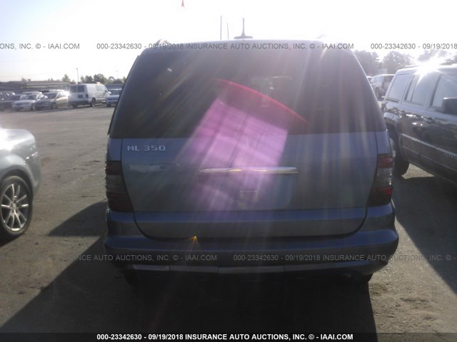 4JGAB57E45A555107 - 2005 MERCEDES-BENZ ML 350 BLUE photo 6