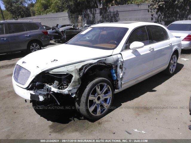 SCBBR93W37C050048 - 2007 BENTLEY CONTINENTAL FLYING SPUR WHITE photo 2