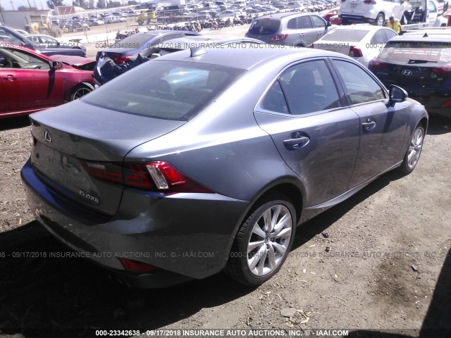 JTHBA1D2XG5036183 - 2016 LEXUS IS 200T GRAY photo 4