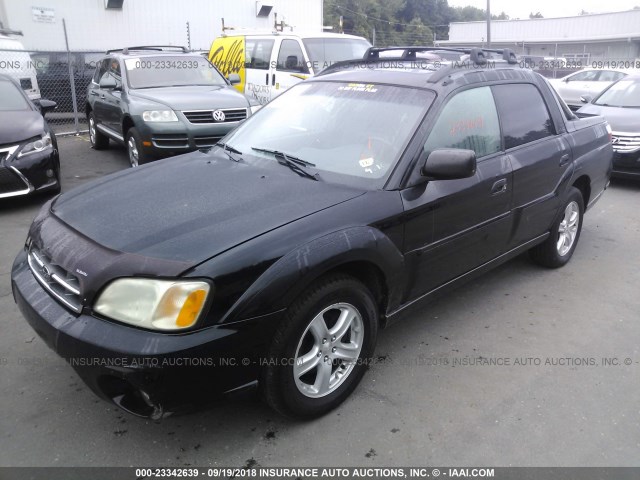 4S4BT62C666102589 - 2006 SUBARU BAJA SPORT BLACK photo 2