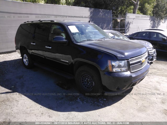 1GNSCJE04DR345314 - 2013 CHEVROLET SUBURBAN C1500 LT BLACK photo 1