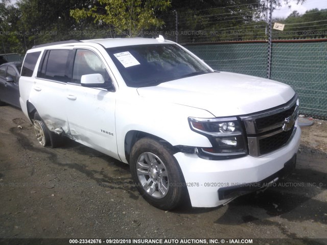 1GNSKBKC3GR304104 - 2016 CHEVROLET TAHOE K1500 LT WHITE photo 1