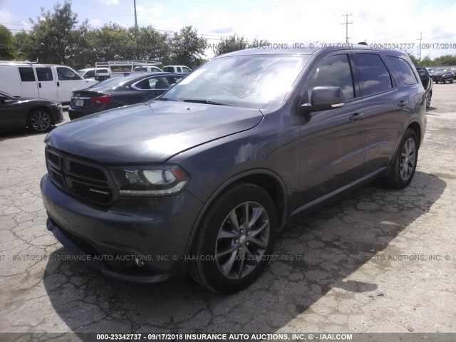 1C4RDHDG6HC732421 - 2017 DODGE DURANGO GT GRAY photo 2