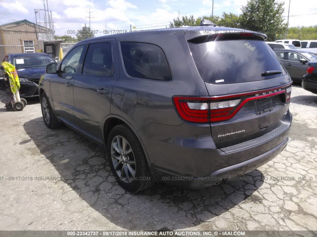 1C4RDHDG6HC732421 - 2017 DODGE DURANGO GT GRAY photo 3