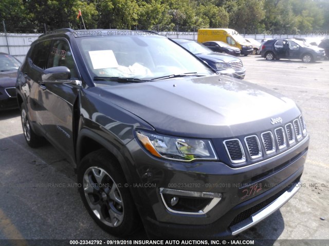 3C4NJDCB5JT232573 - 2018 JEEP COMPASS LIMITED GRAY photo 1