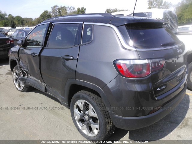 3C4NJDCB5JT232573 - 2018 JEEP COMPASS LIMITED GRAY photo 3