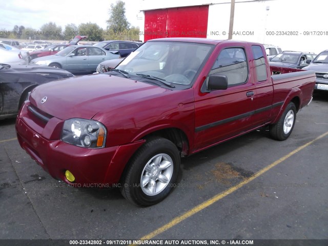 1N6DD26S42C354533 - 2002 NISSAN FRONTIER KING CAB XE RED photo 2