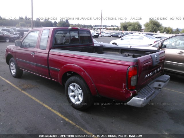 1N6DD26S42C354533 - 2002 NISSAN FRONTIER KING CAB XE RED photo 3