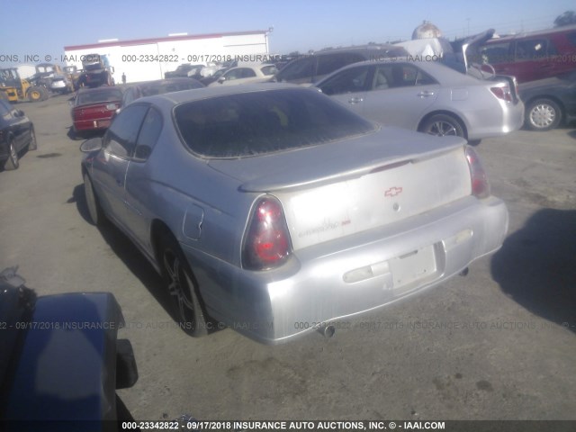 2G1WX12K6Y9346445 - 2000 CHEVROLET MONTE CARLO SS ვერცხლისფერი ფოტო 3
