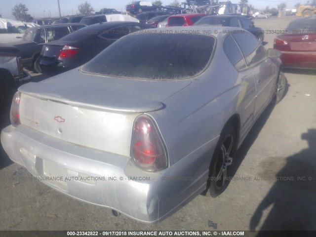 2G1WX12K6Y9346445 - 2000 CHEVROLET MONTE CARLO SS ვერცხლისფერი ფოტო 4