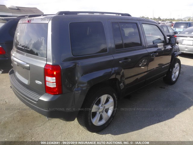 1C4NJRFB8GD747090 - 2016 JEEP PATRIOT LATITUDE GRAY photo 4