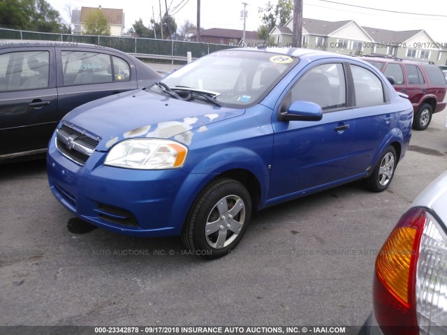 KL1TD56E99B378988 - 2009 CHEVROLET AVEO LS/LT BLUE photo 2