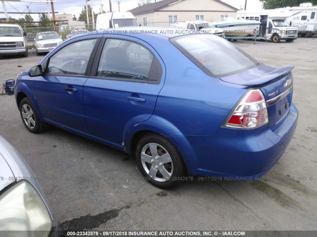 KL1TD56E99B378988 - 2009 CHEVROLET AVEO LS/LT BLUE photo 3