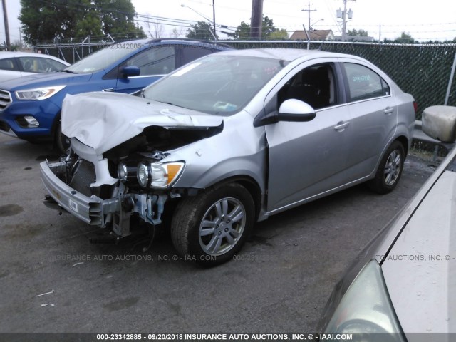 1G1JC5SH0E4202695 - 2014 CHEVROLET SONIC LT SILVER photo 2