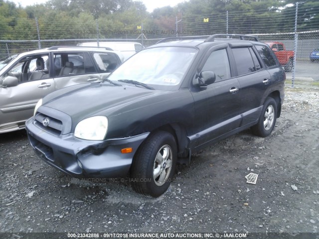 KM8SC73E16U097335 - 2006 HYUNDAI SANTA FE GLS/LIMITED GREEN photo 2