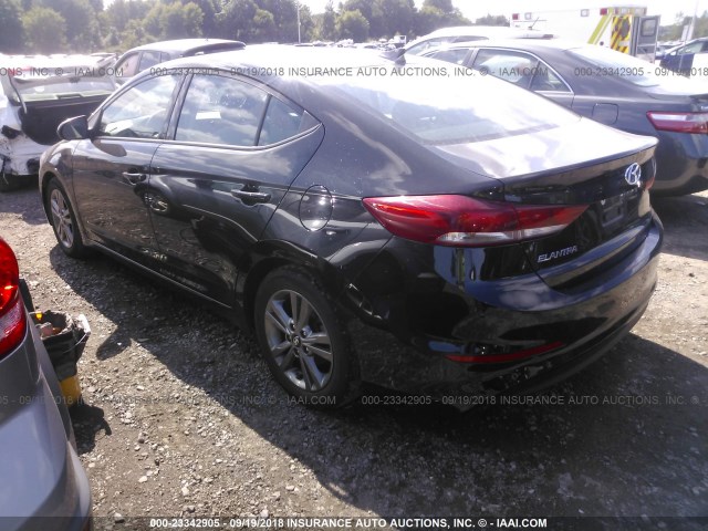 5NPD84LF6JH244791 - 2018 HYUNDAI ELANTRA SEL/VALUE/LIMITED BLACK photo 3