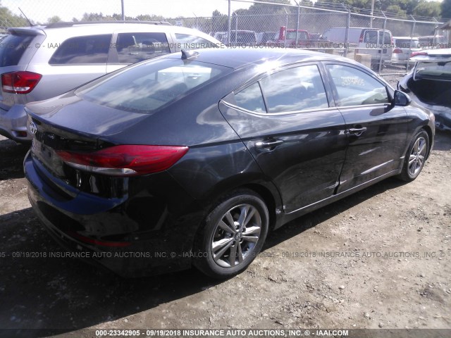 5NPD84LF6JH244791 - 2018 HYUNDAI ELANTRA SEL/VALUE/LIMITED BLACK photo 4