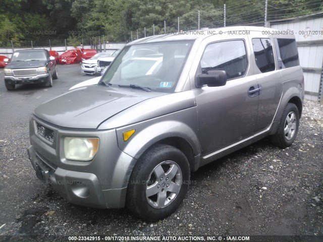 5J6YH28553L009331 - 2003 HONDA ELEMENT GRAY photo 2