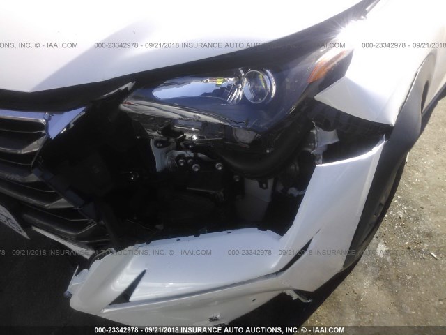 JTJBJRBZ8G2041428 - 2016 LEXUS NX 300H WHITE photo 6