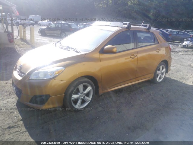 2T1LE40E19C001100 - 2009 TOYOTA COROLLA MATRIX  GOLD photo 2