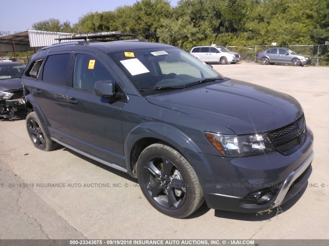 3C4PDCGG4JT369911 - 2018 DODGE JOURNEY CROSSROAD Dark Blue photo 1