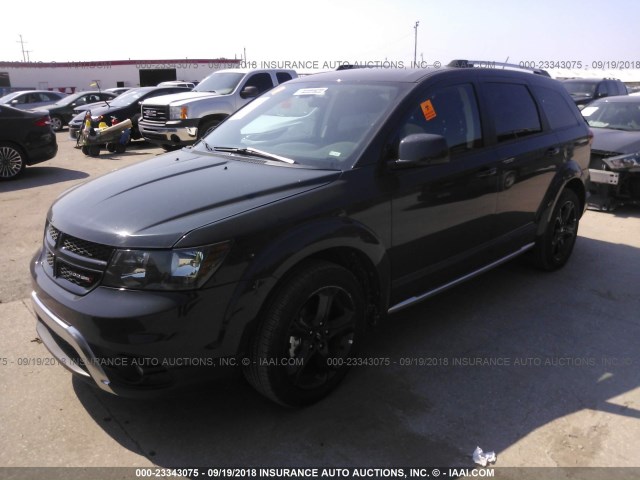 3C4PDCGG4JT369911 - 2018 DODGE JOURNEY CROSSROAD Dark Blue photo 2