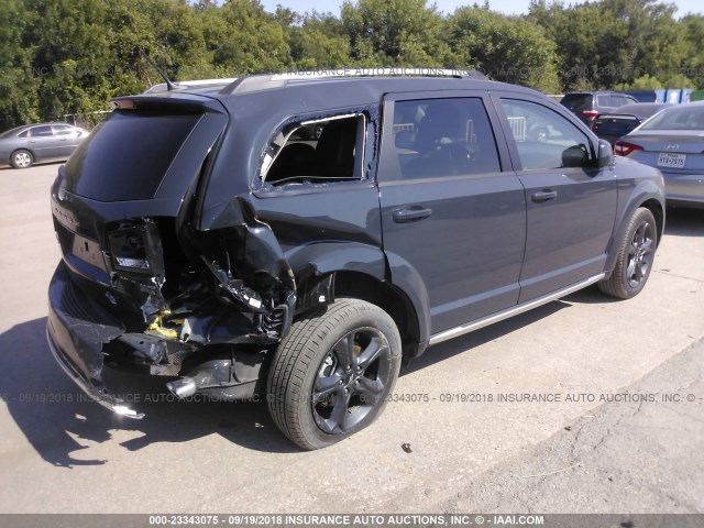 3C4PDCGG4JT369911 - 2018 DODGE JOURNEY CROSSROAD Dark Blue photo 4