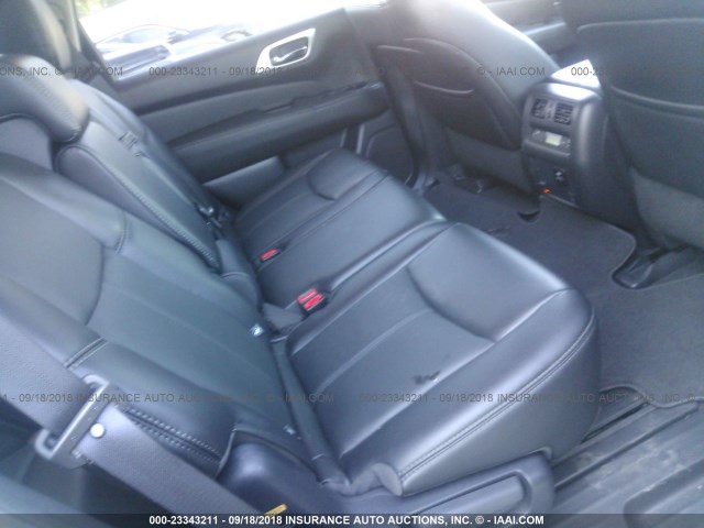 5N1DR2MM0HC605187 - 2017 NISSAN PATHFINDER S/SV/SL/PLATINUM SILVER photo 8