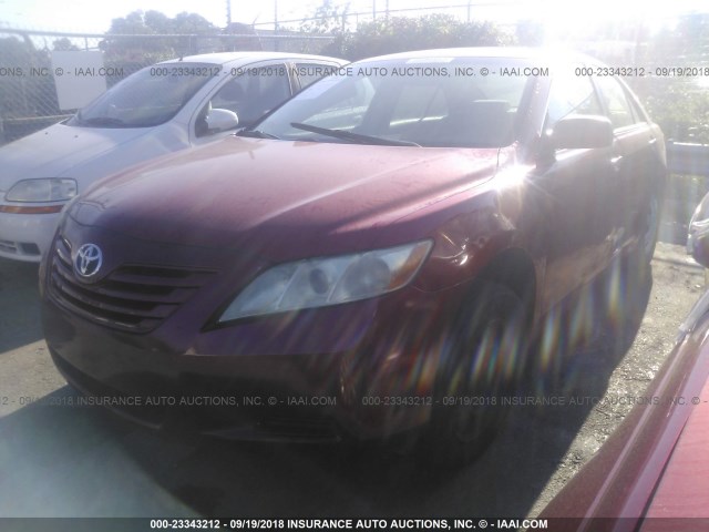 4T1BE46K57U108235 - 2007 TOYOTA CAMRY NEW GENERAT CE/LE/XLE/SE RED photo 2
