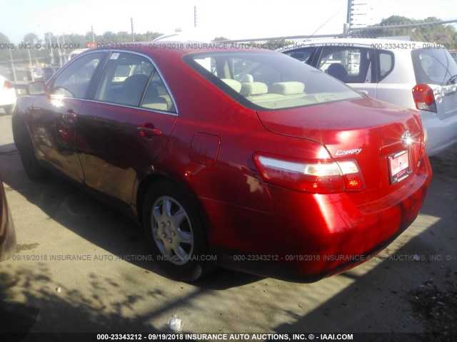 4T1BE46K57U108235 - 2007 TOYOTA CAMRY NEW GENERAT CE/LE/XLE/SE RED photo 3