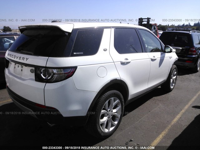 SALCR2BG7FH543969 - 2015 LAND ROVER DISCOVERY SPORT HSE WHITE photo 4