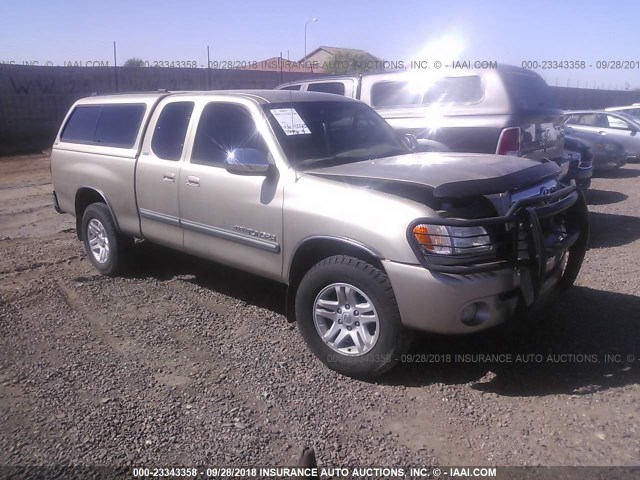 5TBBT44134S446942 - 2004 TOYOTA TUNDRA ACCESS CAB SR5 GOLD photo 1