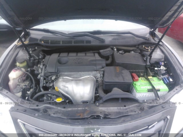 4T4BF3EK6BR209114 - 2011 TOYOTA CAMRY SE/LE/XLE GRAY photo 10
